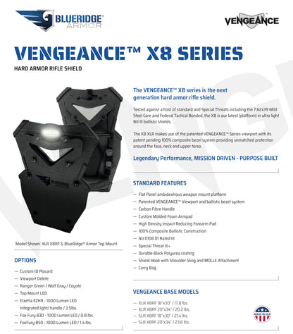BLUERIDGE ARMOR X8 RIFLE SHIELD
